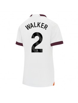 Ženski Nogometna dresi replika Manchester City Kyle Walker #2 Gostujoči 2023-24 Kratek rokav